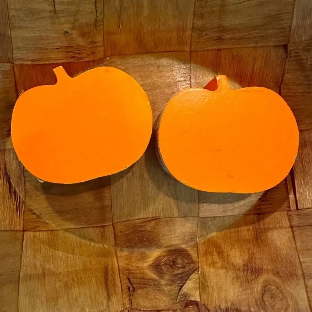Jack O' Lantern Pumpkin Halloween Wooden Decor Farmhouse Fall Tray Shelf Sitter